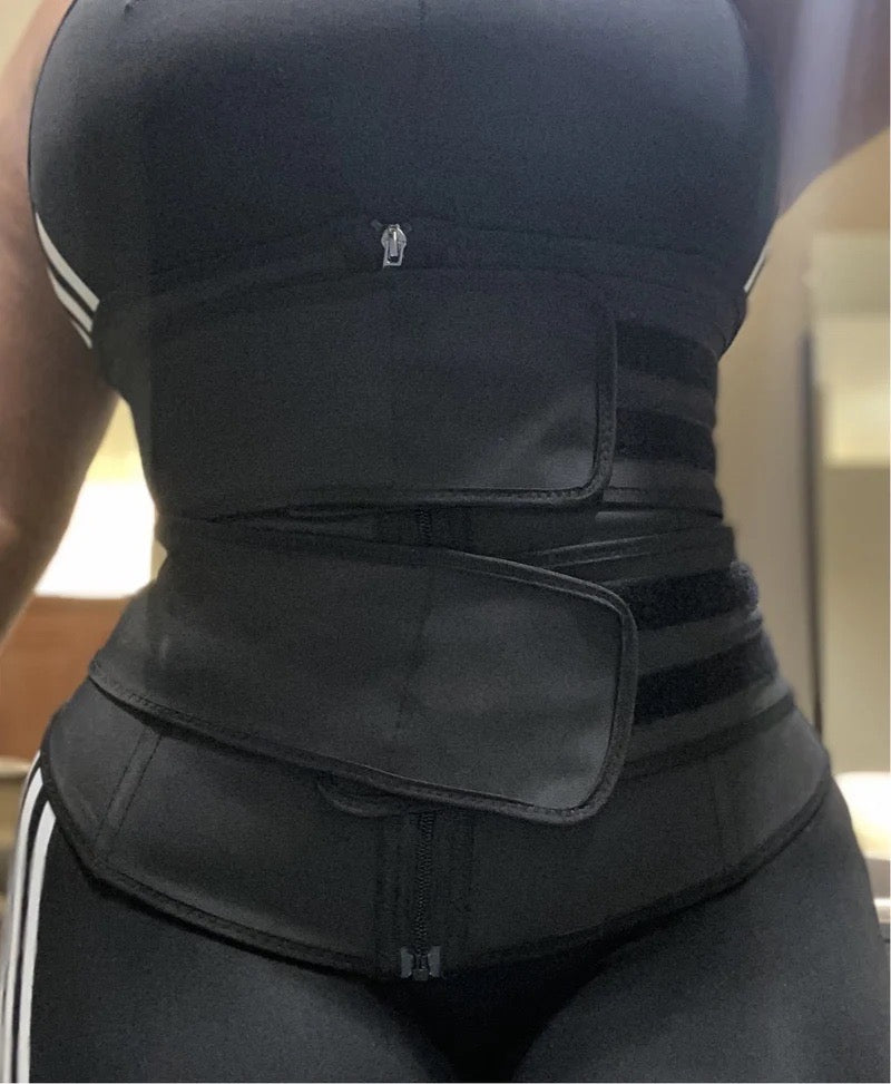 Double strapped waist trainer